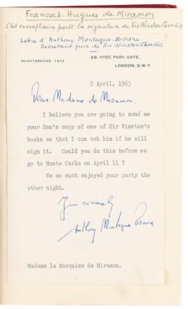 Lot #159 Winston Churchill Signed Book - A History of the English Speaking Peoples: Volume I, The Birth of Britain - Image 5