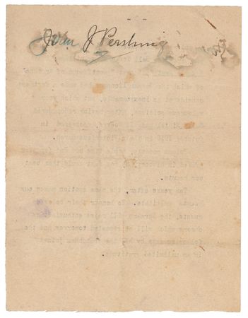 Lot #370 John J. Pershing Signed Typed Speech Draft Honoring the Commander of WWI?s American Expeditionary Forces - Image 4