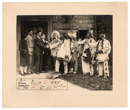 Lot #339 Two Guns White Calf Signed Photograph