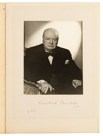 Lot #157 Winston Churchill Signed Photograph by Vivienne of London - Image 1