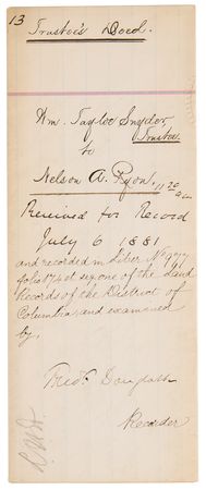 Lot #224 Frederick Douglass Document Signed