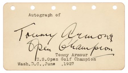 Lot #900 Tommy Armour Signature