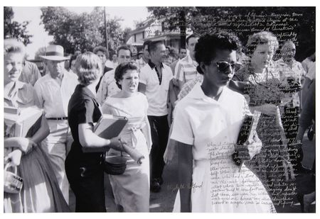 Lot #175 Little Rock Nine: Elizabeth Eckford Signed Oversized Photograph with Handwritten Essay - Image 1