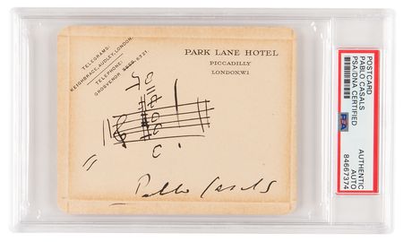 Lot #569 Pablo Casals Autograph Musical Quotation