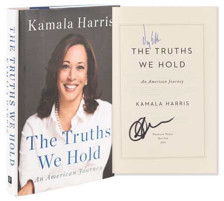 Lot #76 Kamala Harris and Doug Emhoff Signed Book
