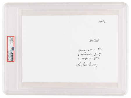 Lot #241 Ruth Bader Ginsburg Handwritten and Signed Greeting Card - Image 1