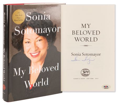 Lot #327 Sonia Sotomayor Signed Book - My Beloved World - Image 1