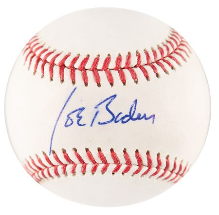 Lot #44 Joe Biden Signed Baseball - Image 1