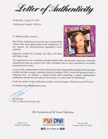 Lot #687 Culture Club Signed Album - Kissing to Be Clever - Image 2