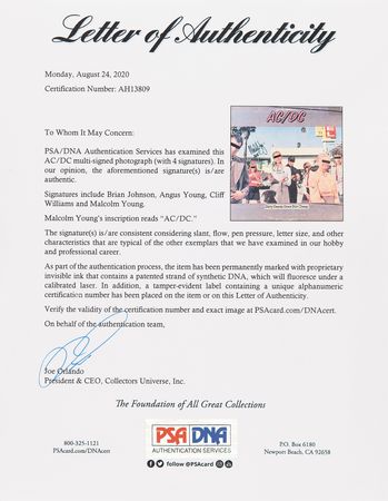 Lot #619 AC/DC Signed Album - Dirty Deeds Done Dirt Cheap - Image 2