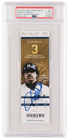 Lot #908 Derek Jeter Signed Yankees vs. Orioles