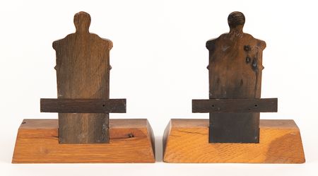 Lot #350 USS Constitution 1927 Restoration Hull Wood Bookends - Image 4