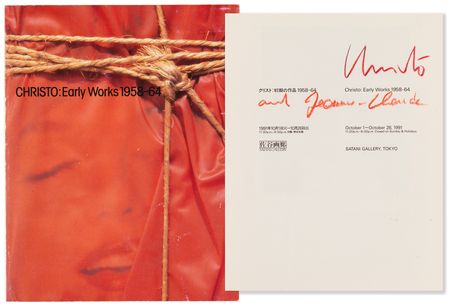 Lot #494 Christo and Jeanne-Claude Signed Exhibition Catalog - Image 1