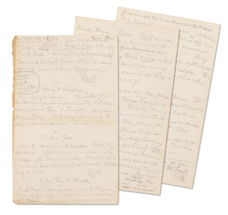 Lot #513 Samuel L. Clemens Handwritten Notes for a Tom Sawyer Stage Adaptation - Image 1