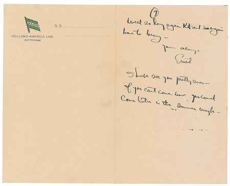 Lot #517 Ernest Hemingway (4) Letters on Drinking, Money, and Writing: 