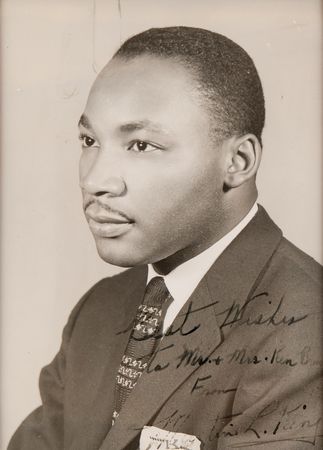 Lot #174 Martin Luther King, Jr. Rare Signed Photograph - Image 1
