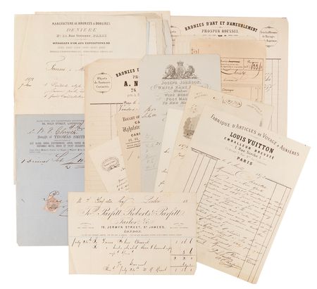 Lot #181 Louis Vuitton Autograph Letter Signed to a Founding Father's Descendent, Sending 