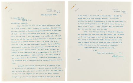 Lot #160 Chaim Weizmann Archive with (5) Signed Letters on Palestine, Israel, and World War II: “I am overcome by the terrible feeling that so far as the Jews are concerned, the Hitlerites have won the war” - Image 4