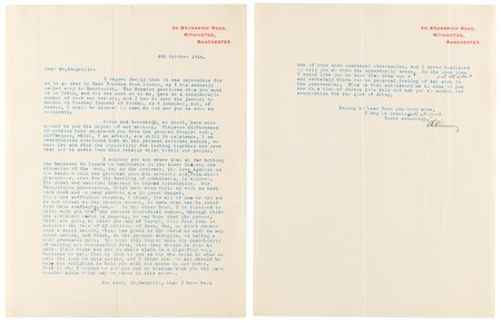 Lot #160 Chaim Weizmann Archive with (5) Signed Letters on Palestine, Israel, and World War II: “I am overcome by the terrible feeling that so far as the Jews are concerned, the Hitlerites have won the war” - Image 5