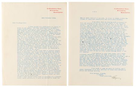 Lot #160 Chaim Weizmann Archive with (5) Signed Letters on Palestine, Israel, and World War II: “I am overcome by the terrible feeling that so far as the Jews are concerned, the Hitlerites have won the war” - Image 7