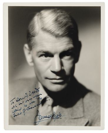 Lot #734 James Whale Virtually Nonexistent Signed Photograph with 