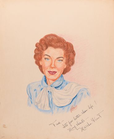 Lot #741 Actresses (19) Signed Sketches by J. Fred Johnson with Arden, Blondell, and Hutton - Image 6