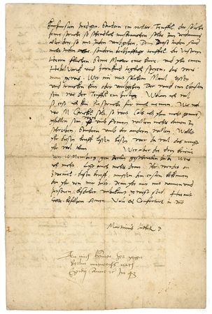 Lot #171 Martin Luther Autograph Letter Signed: 