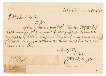 Lot #133 William Floyd Signature - Image 1