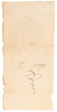 Lot #136 Elbridge Gerry Signature