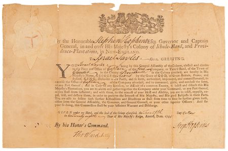 Lot #139 Stephen Hopkins Document Signed as the