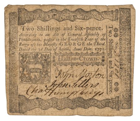Lot #144 John Morton Signed Currency - Image 1