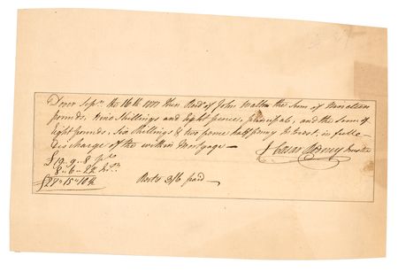 Lot #313 Caesar Rodney Autograph Document Signed
