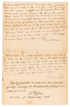 Lot #150 George Wythe Autograph Endorsement Signed - Image 4