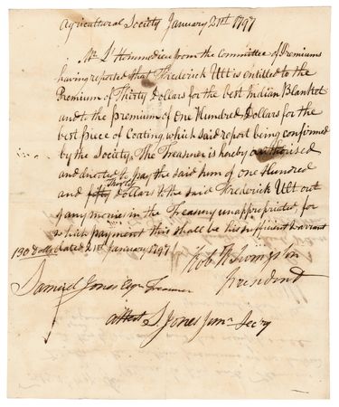 Lot #153 Robert R. Livingston Document Signed