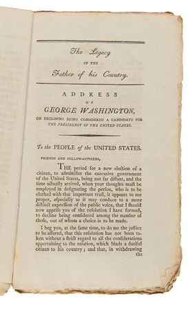 Lot #125 George Washington: ?Greatness the Result of Goodness. A Sermon, Occasioned by the Death of George Washington? Pamphlet by Samuel West - Image 3
