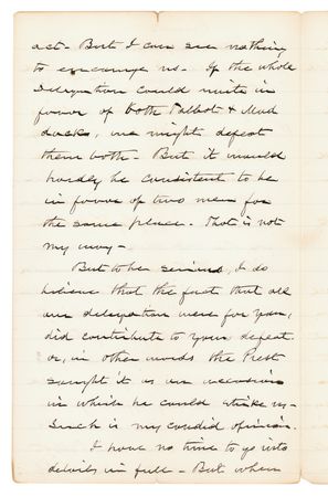 Lot #245 Hannibal Hamlin Autograph Letter Signed - Image 2