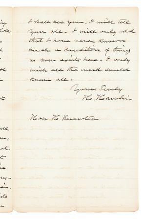 Lot #245 Hannibal Hamlin Autograph Letter Signed - Image 3