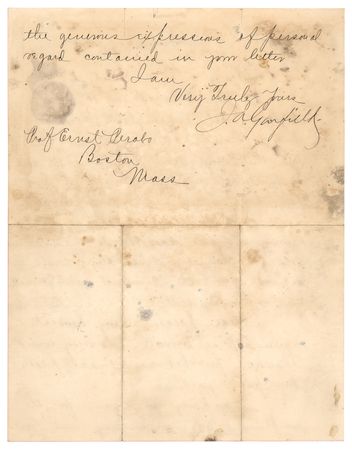 Lot #19 James A. Garfield Letter Signed as President-Elect - Image 2