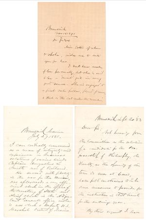 Lot #351 Joshua Lawrence Chamberlain (3) Autograph Letters Signed - Image 1