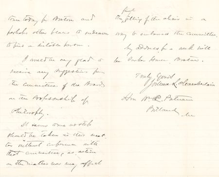 Lot #351 Joshua Lawrence Chamberlain (3) Autograph Letters Signed - Image 5