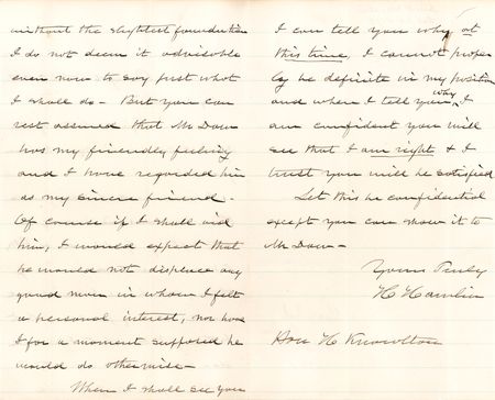 Lot #246 Hannibal Hamlin Autograph Letter Signed - Image 2