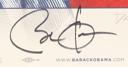 Lot #36 Barack Obama Signed 2008 Campaign 'Yes We Can' Lithograph by Antar Dayal - Image 2