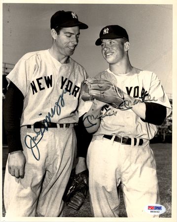 Lot #911 Mickey Mantle and Joe DiMaggio Signed