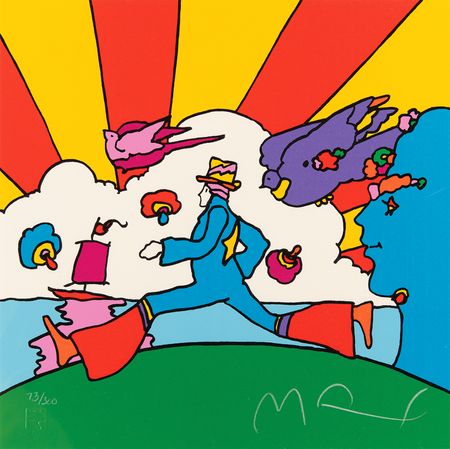 Lot #486 Peter Max (2) Original Mixed Media Drawings and (4) Limited Edition 'Retrospective Suite I' (4) Serigraphs - Numbered 73/300 - Image 3
