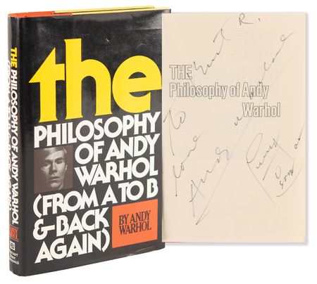 Lot #488 Andy Warhol Signed Book with Sketch of Campbell's Soup Can - Image 1