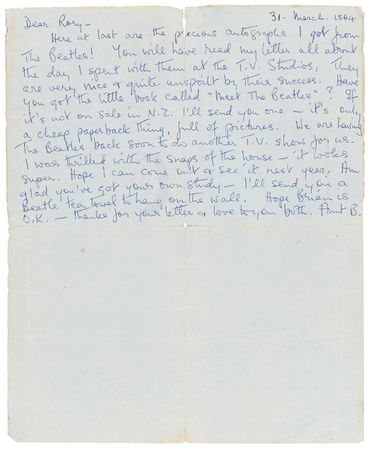 Lot #547 Beatles Signatures - Signed at 1964 Ed Sullivan Show Rehearsals - Image 3