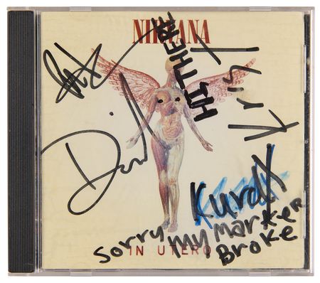 Lot #555 Nirvana Signed CD - In Utero - Image 1