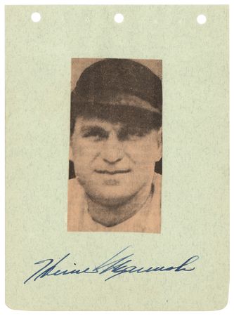 Lot #913 Heinie Manush Signature