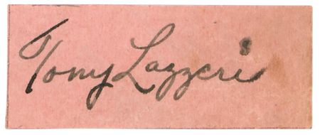 Lot #909 Tony Lazzeri Signature
