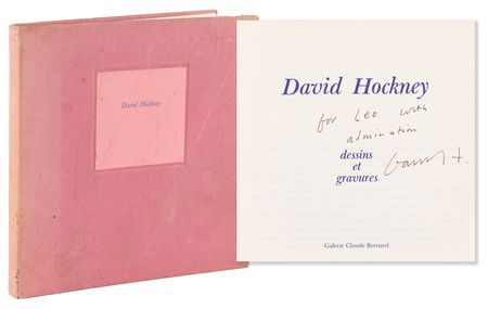Lot #497 David Hockney Signed Exhibition Catalog - Image 1